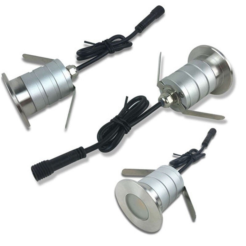 Grondspot jardim inground led-lattia terassivalot 12v 1w 3w vedenpitävät haudatut lamput kansi upotettu puutarhavalolamppu