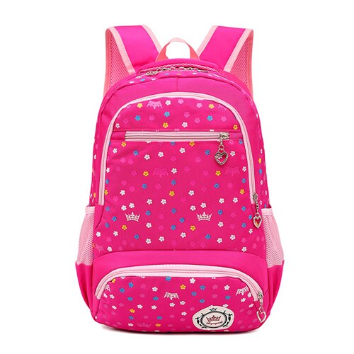 Kinderen Schooltas Dot Printing School Tassen Voor Meisjes Orthopedische Rugzak Prinses School Rugzak Kids Satchel Mochila Infantil: red