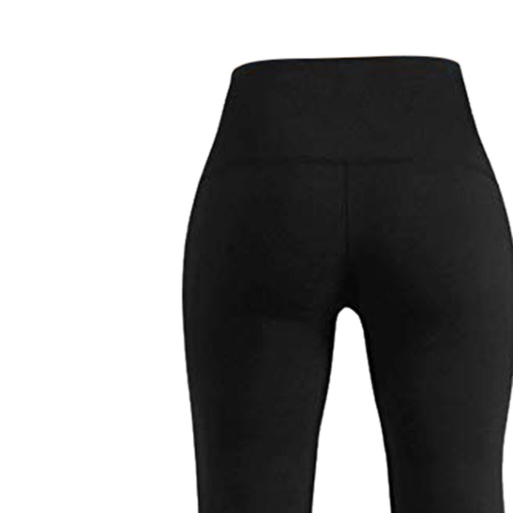 Kvinnors fitnessyoga byxor avslappnade vida byxor svarta yoga byxor hög midja mage kontroll träning leggings yoga byxor  #40