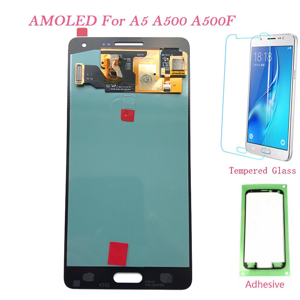 Amoled Lcd-scherm Voor Samsung Galaxy A5 A500FU A500 A500F A500M Touch Screen Digitizer Lcd Display Voor Samsung A5 a500 Lcd