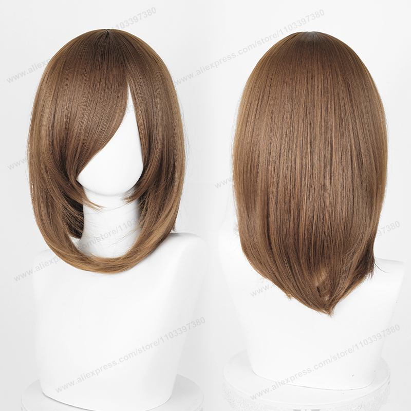 Anime 40 cm Mittel Basic Synthetische Knall blond Cosplay Perücke Schwarz Weiß verrotten Rosa Grün Braun Gold Blau Frauen Hitzebeständige haar: #4