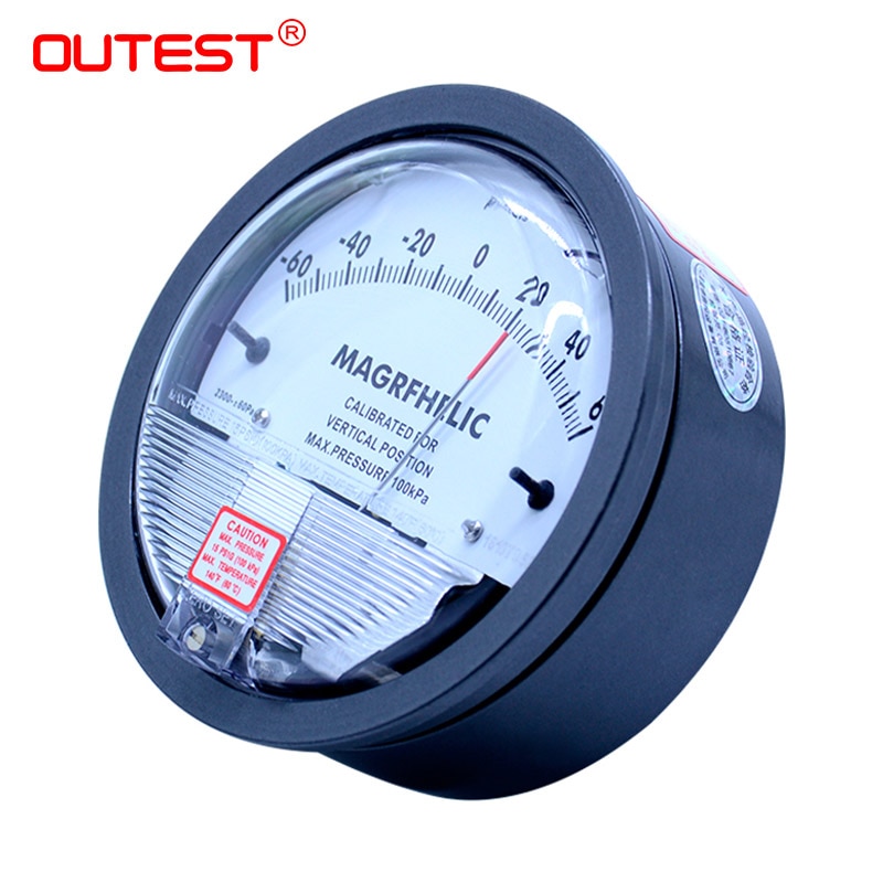 Differenstrykmåler 1/8 "npt lufttryksmåler barometer positivt tryk undertryk (vakuum) måleområde