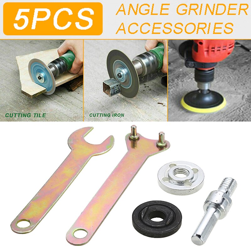 Inner Outer Nut Spanner Adapter Tools Kit For Angle Grinder Replacement Accessories Angle Die Grinder Disc Holder Wrench
