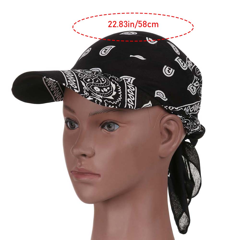 Cotton Visor Hat Women Men Unisex Printed Square Scarf Cap Soft Headscarf Outdoor Sunshade Hats