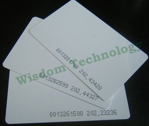 100PCS/Lot RFID 125Khz Smart Card EM4100/4102 PVC Card thickness:0.8mm