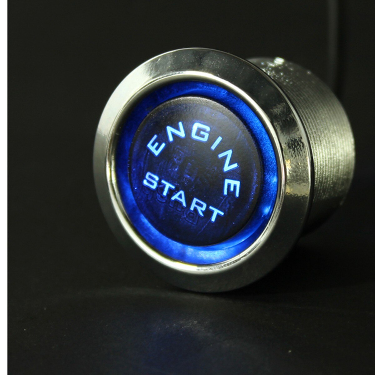 12V Universal Car Engine Start Push Button Switch Ignition Starter Kit Blue LED