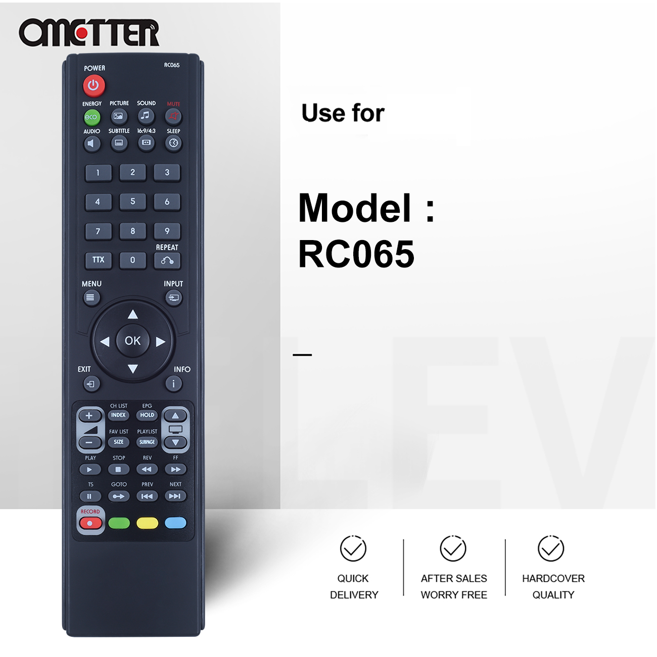 Remote Control for BLU:SENS LCD LED TV RC065 Controller