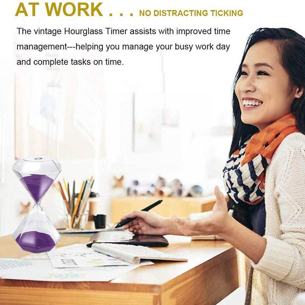 5/15/30 Minutes Diamond Timer Desk Table Clock Decorative Sand Timer Sand Home Ornaments M4S1