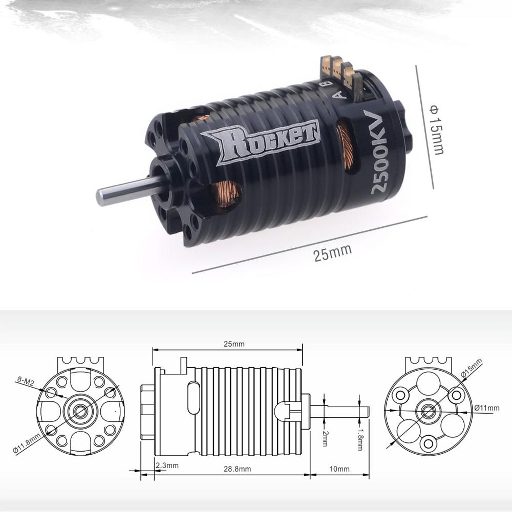 Rakete MINI 1410 2500KV 3500KV 5500KV 7500KV 9500KV Bürstenlosen Motor w/18A ESC für Kyosho Mr03 Atom DRZ 1/24 1/28 1/32 RC Auto