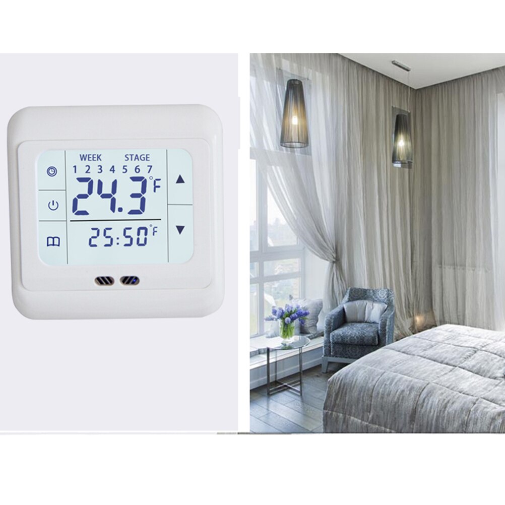 1pcs Thermoregulator Touch Screen Kamer Verwarming Thermostaat Vloerverwarming Voor Elektrische Verwarming Temperatuur Controller