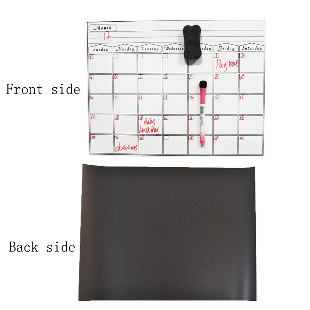 Weekly Monthly Blackboard Planner Whiteboard Fridge Magnet Flexible Daily Message Drawing Refrigerator Board Study Room Decor