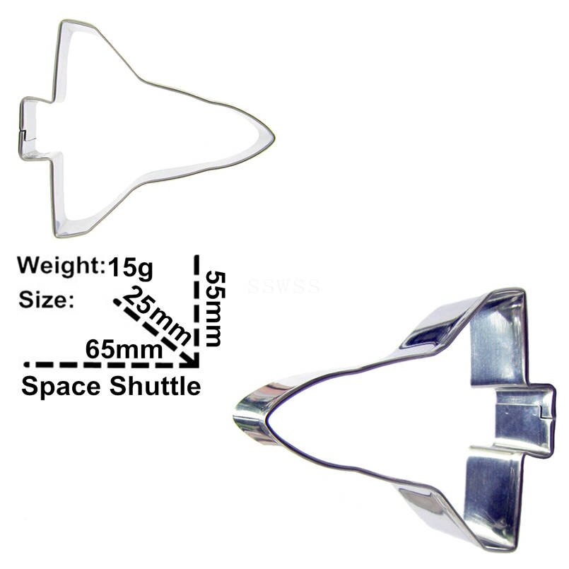 Directe verkoop, fondant uitstekers en gereedschappen voor het decoreren van taarten in de vorm van een spaceshuttle, geavanceerde technologie voor het bakken van taarten en koekjes