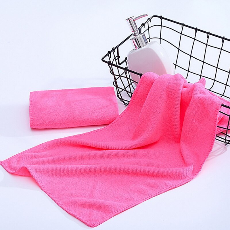 DIDIHOU 30x70cm petit Polyester absorbant petite serviette en microfibre serviette de bain à séchage rapide salle de bain serviettes de cuisine fournitures: 12
