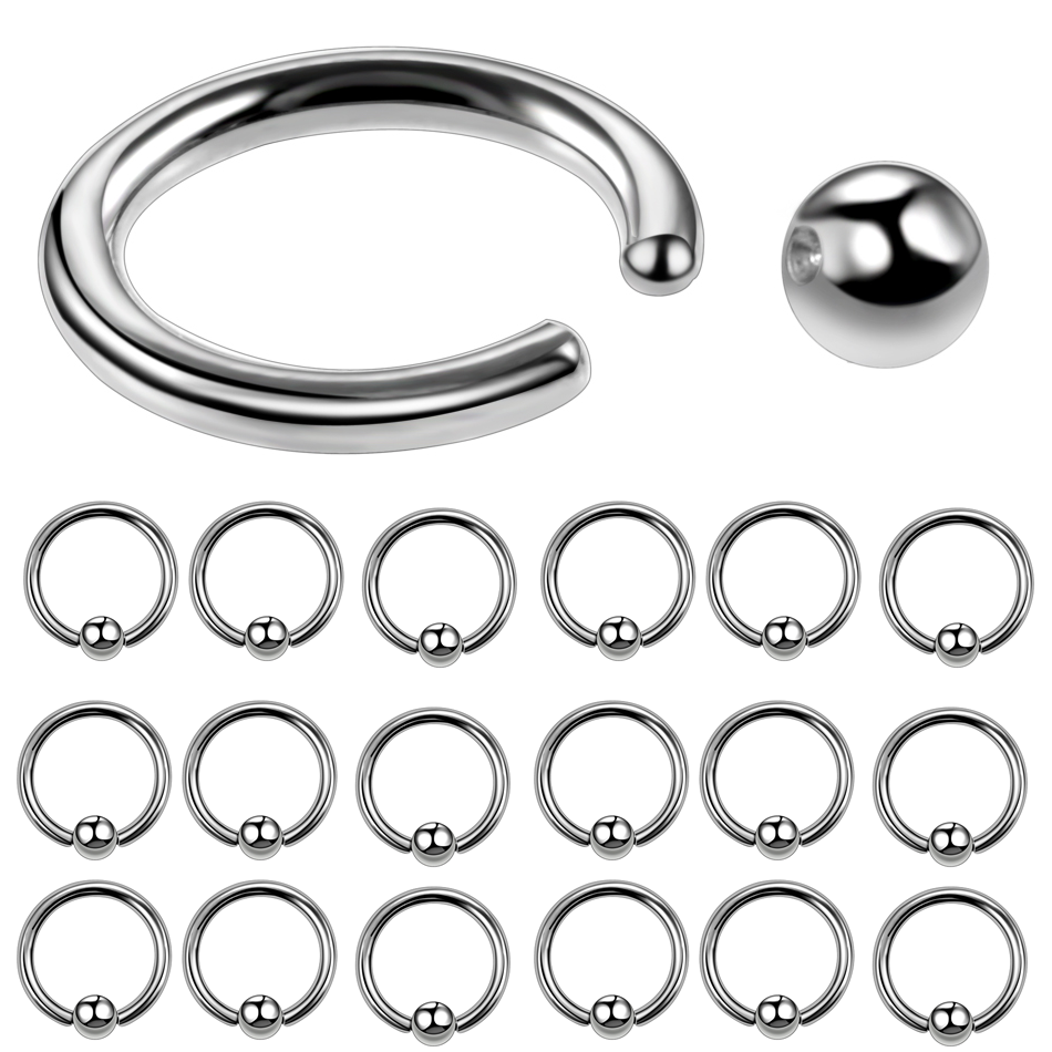 10pc Titan Captive Perlen ring 20g 14g Kugel verschluss Ring Septum Piercing Nasenring Frauen Ohr Knorpel Tragus Piercing Schmuck