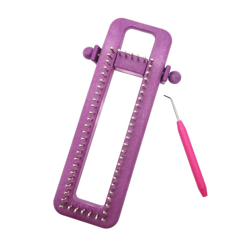 Kit de telar de calcetines de punto con gancho de ganchillo para calcetines bufanda sombrero tejer DIY tejer costura artesanía a mano herramienta (Color aleatorio)