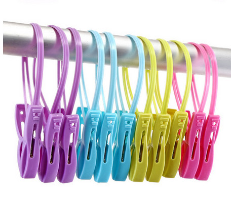 Pinza multiusos para ropa anillo cortavientos antideslizante a prueba de viento, pinza para ropa solar, calcetines, ropa de balcón, lote de 12 unidades: Default Title