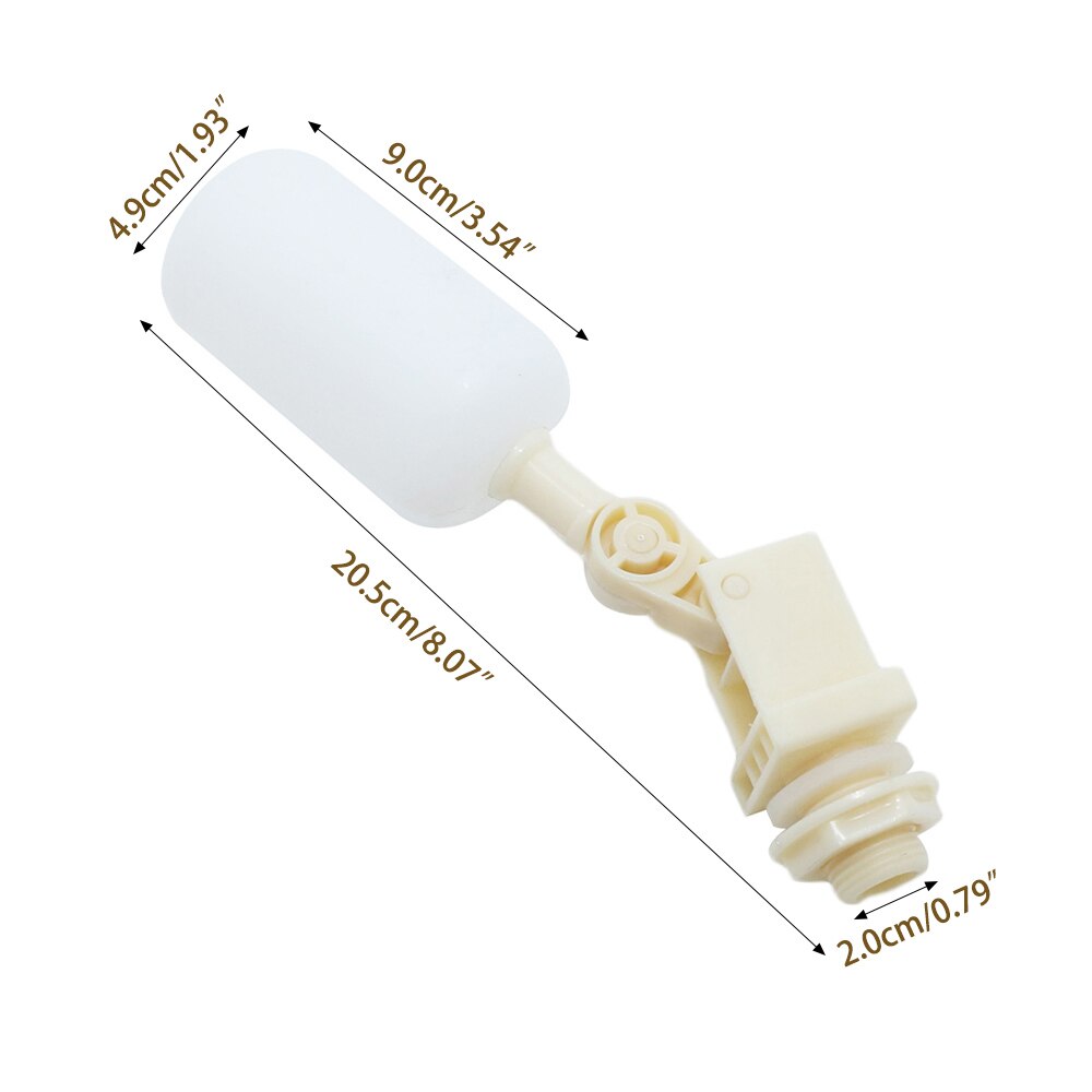 1 Pcs DN15 1/2'' Float Ball Valve Shut Off Plastic Adjustable Auto Fill Water Control Switch Cattle Water Bowl Aquarium Tank