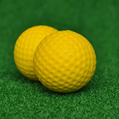 20 pcs Soft Bright Color Light Indoor Outdoor Training Practice Golf Sports Elastic PU Foam Balls 6 Colors: Yellow