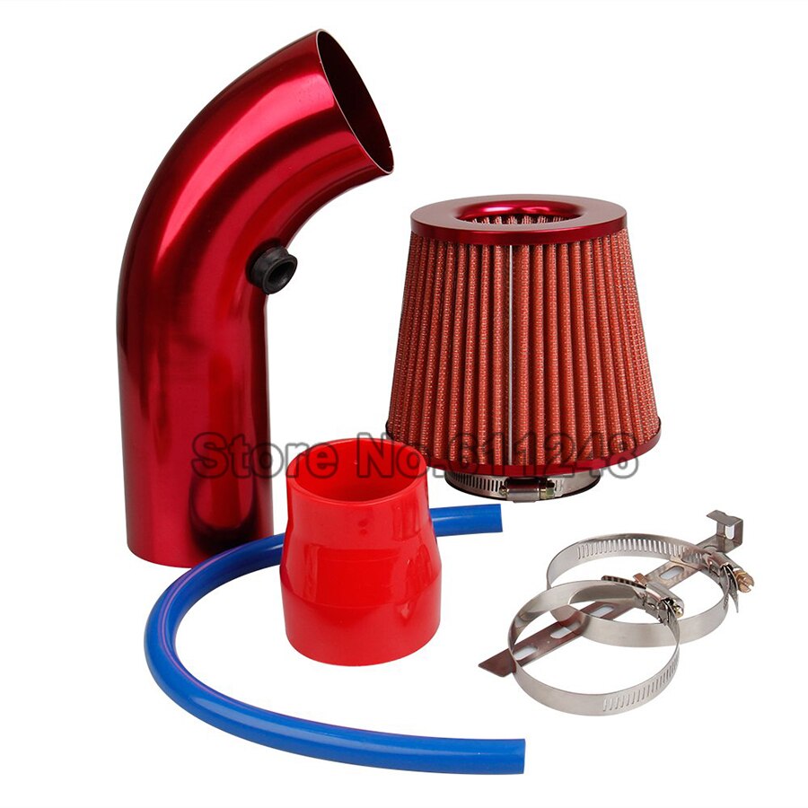 Universal Car Cold Air Intake Filter Alumimum Induction Kit Pipe Hose System Red Blue Air Filter 76mm/3inch Mushroom Head