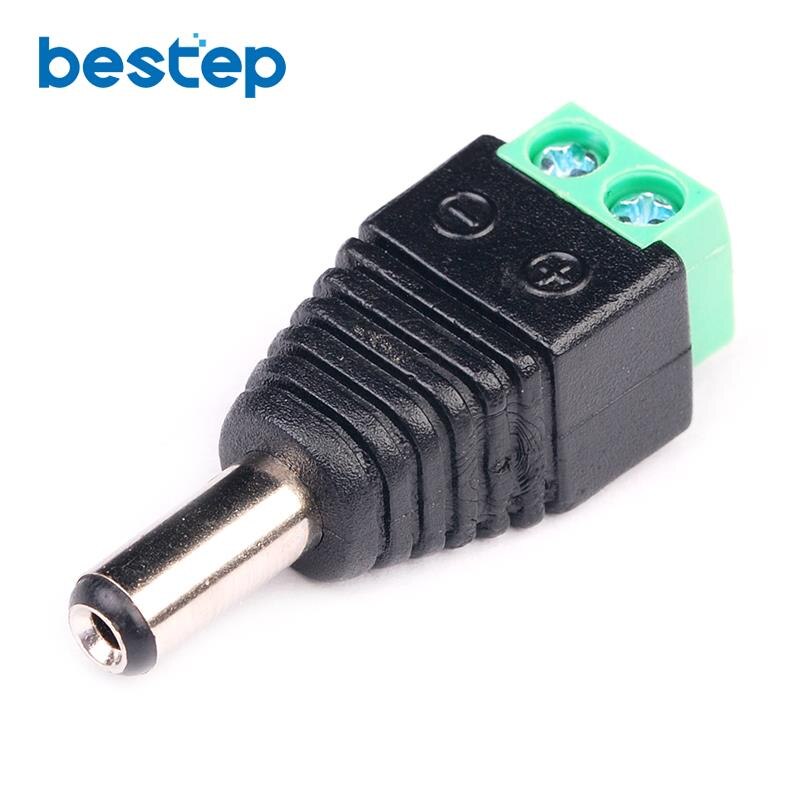 5.5*2.1MM 5.5mm x 2.1mm Male CCTV LED DC Power Plug Jack Adapter Connector