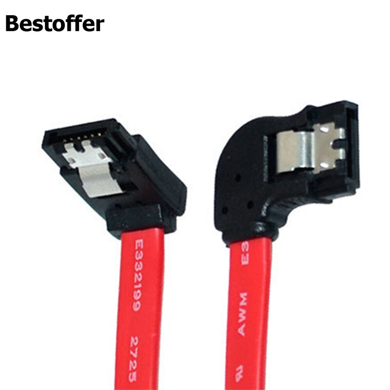 50CM 1.5&quot; Serial SATA ATA DATA 7Pin Left 90 Degree Elbow to Up Angled Lead Cable