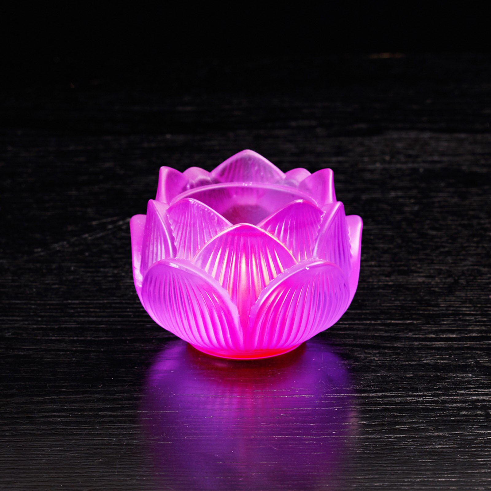 * 8 farver krystal lotusblomst lysestage свічки на батарейках buddhist lysestage lys aromaterapi lys til fødselsdag: Hot pink