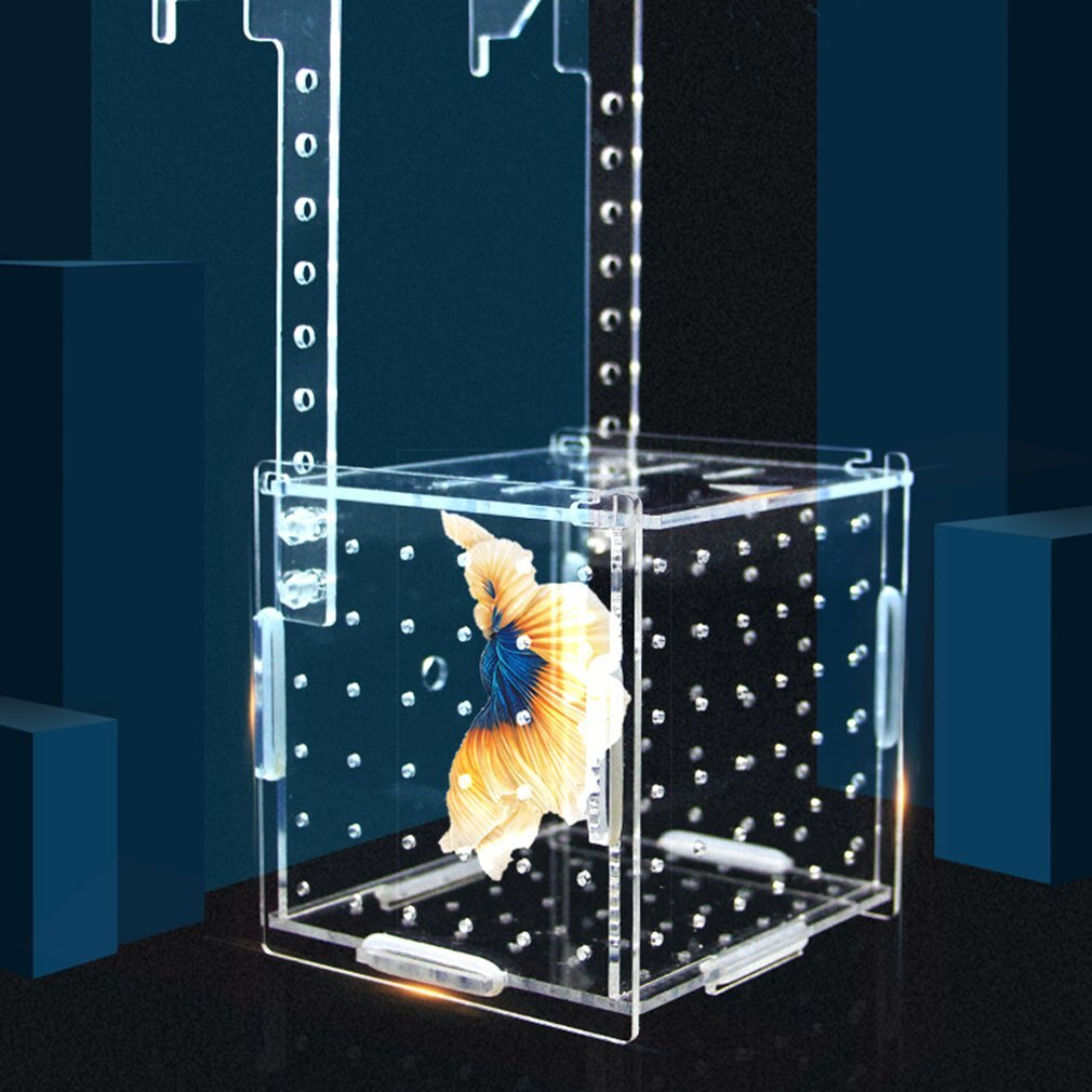 Aquarium Transparent Aquarium Fish Fry Incubator Breeding Box Production Box Single And Double Grid Isolation Network