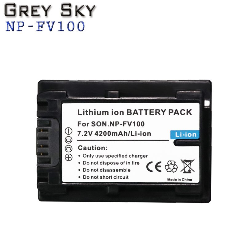 2 stk 4200 mah np  fv100 np-fv100 fv100 batterier + lcd usb-lader til sony np -fv30 np-fv50 np-fv70 sx83e sx63e fdr -ax100e ax100e