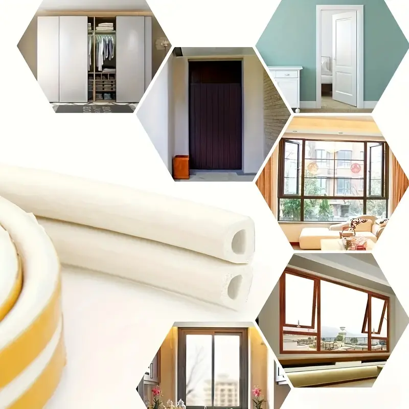 Weatherproof sealing strip for doors and windows, self-adhesive window sealing strip type d for doors, soundproof foam, sealed collision strip