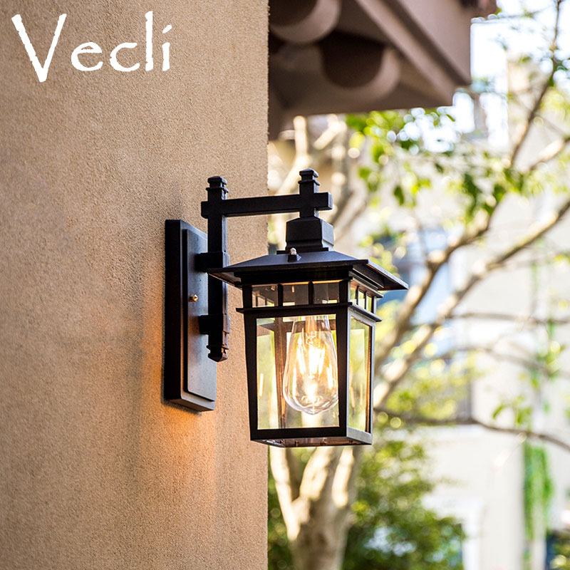 Ściana zewnętrzna lampa lampa zewnętrzna wodoodporna lampa ogrodowa balkon kinkiet schody przejście drzwi wejściowe zewnętrzna kinkiet