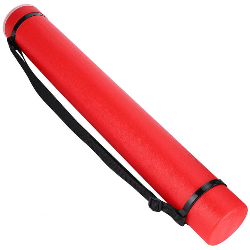 Drawing Storage Tube Extendable Thickened Telescopic Collection Poster Drafting Case: Red