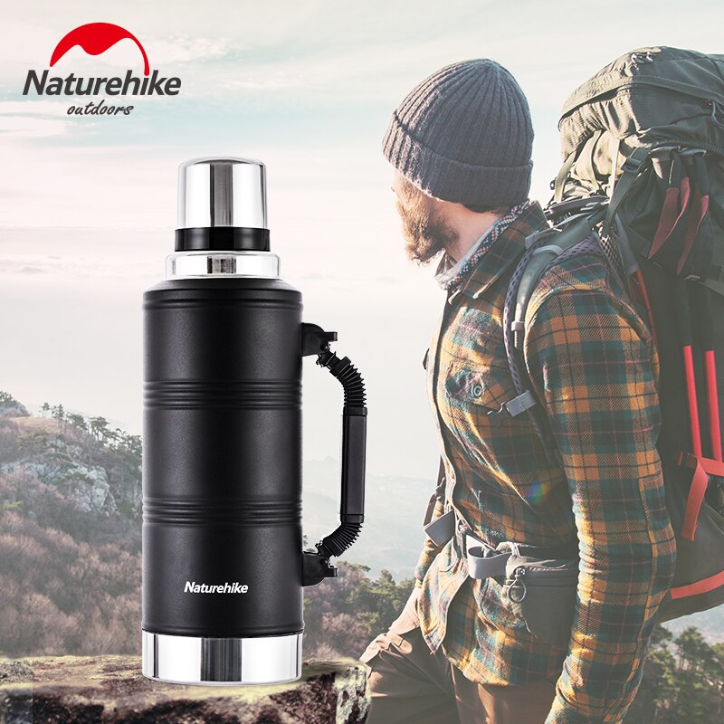 Naturehike-botella de agua al vacío clásica, taza térmica de acero inoxidable con aislamiento, para acampar al aire libre, 2,2l/1,25l
