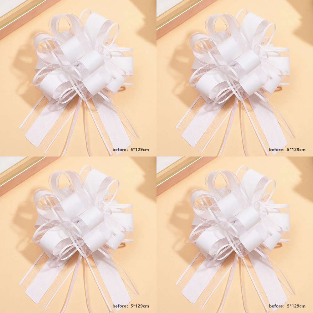 4/10Stck Hochzeit Auto Bogen Bänder Blume Auto Auto Dekor wickeln Verpackung Valentinstag Geburtstag Veranstaltungen Party liefert: Tiefe Saphir