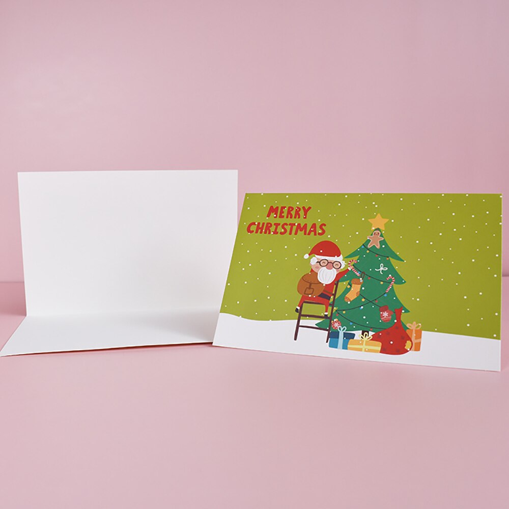 24pcs Christmas Cards Merry Christmas Year Party Invitation Letter Greeting Cards Wrap Decoration Cards Party Supplies