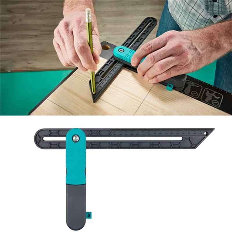 Angle Ruler Protractor Horizontal Sliding T-Bevel Square Carpenter Measuring Tape Level Measuring Tool Plastic