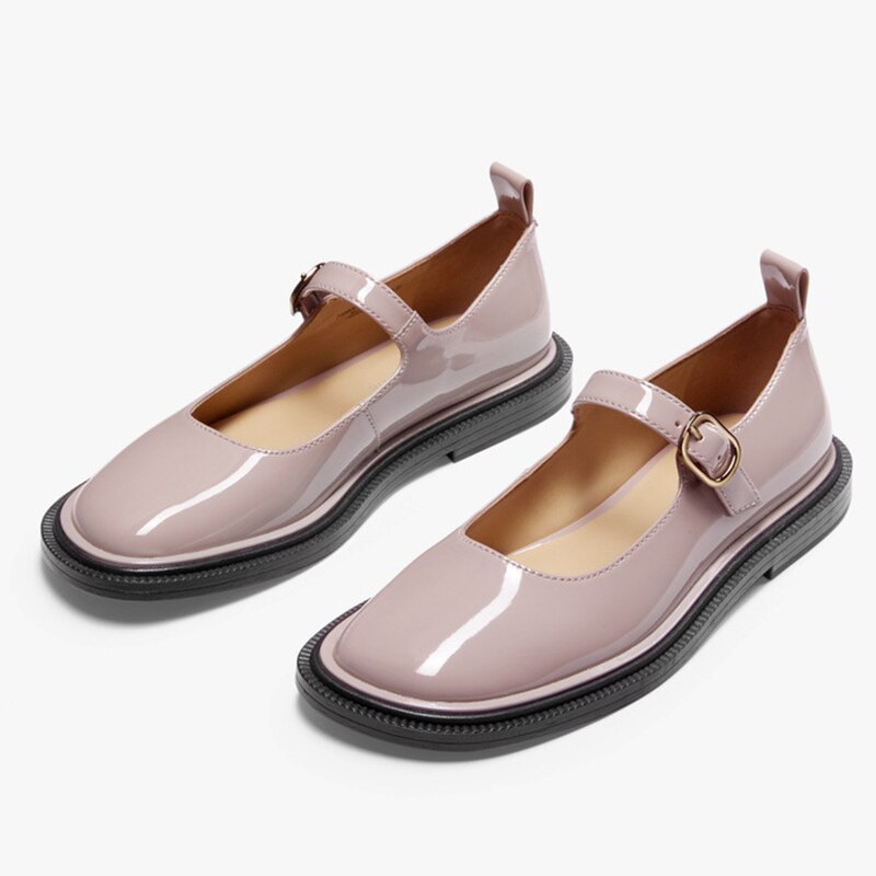 Kvinder oxford flade forårssko til kvinder læder lejligheder sommer brogues vintage slip on loafers afslappede sneakers sko: Lyserød / 5.5