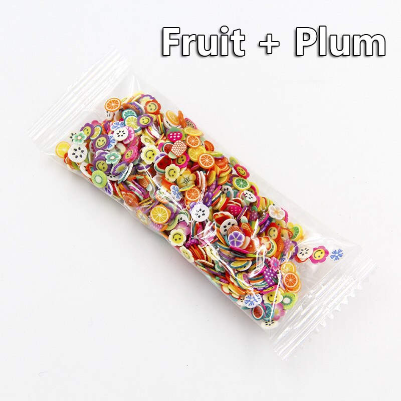 1000pcs/bag DIY Slime Soft Pottery Fruit Slices Filler For Nails Art Slime Fruit Slime Accessories Supplies Decoration Toy: 1000Pcs toy 13