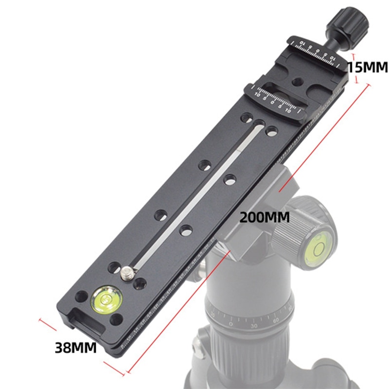 NNR-200 Nodal Slide Rail Quick Release Plaat Klem Adapter Voor Macro Arca Aluminium Statief Quick Release Plaat Fotografie Toegang