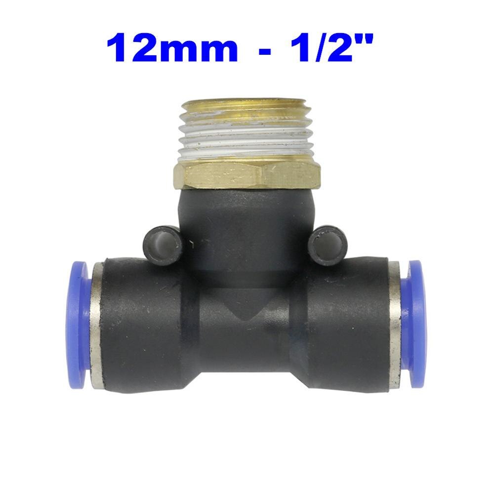 Regulador neumático de flujo de aire 4mm 6mm 8mm 10mm 12mm OD tubo de manguera de Gas ajuste válvula conector 1/8 "1/4" 3/8 "1/2" rosca macho: 12mm - 1I2 inch