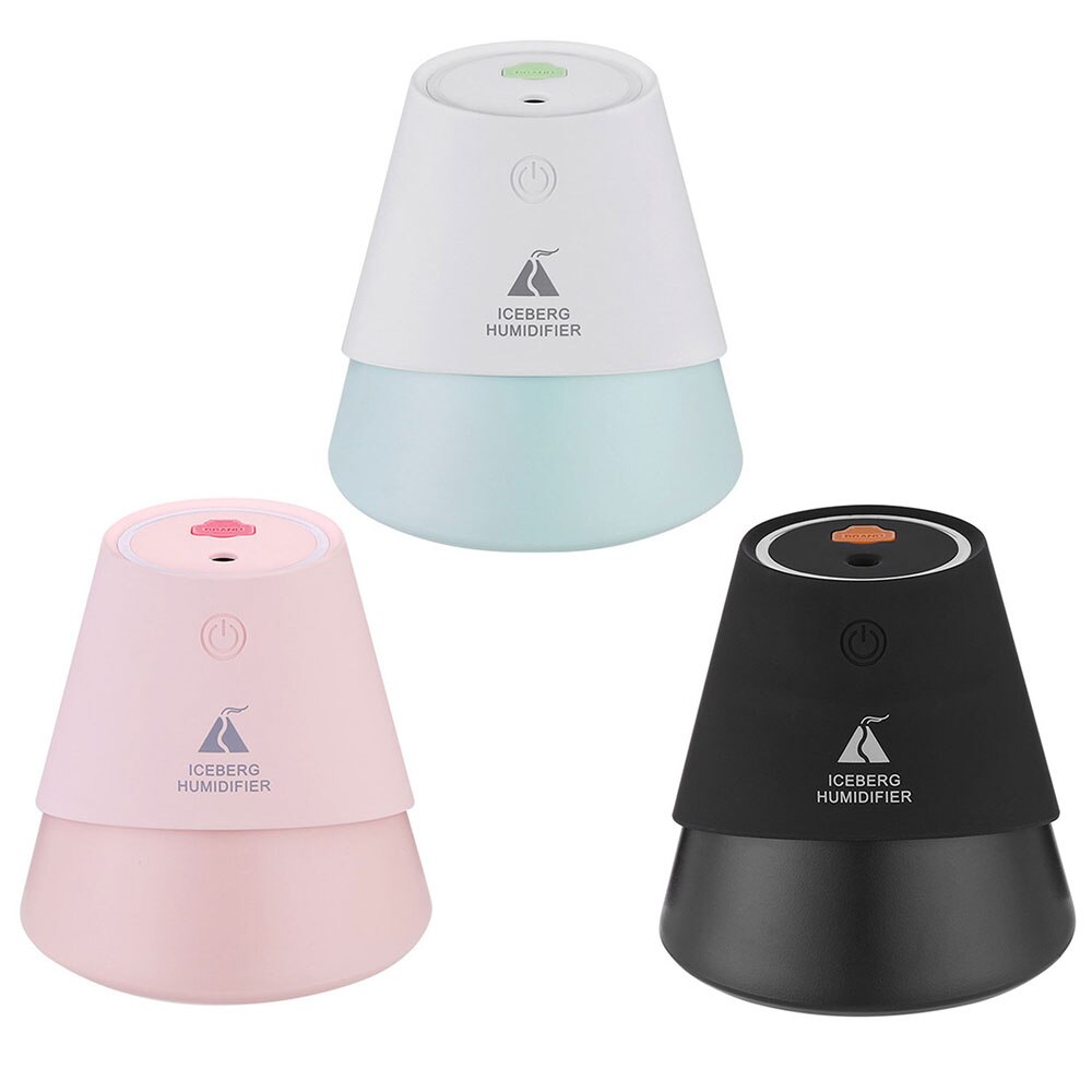 Ultrasonic Mini Air Humidifier 200ML Aroma Essential for Home Car USB Fogger with LED Night Lamp and Small fan triad