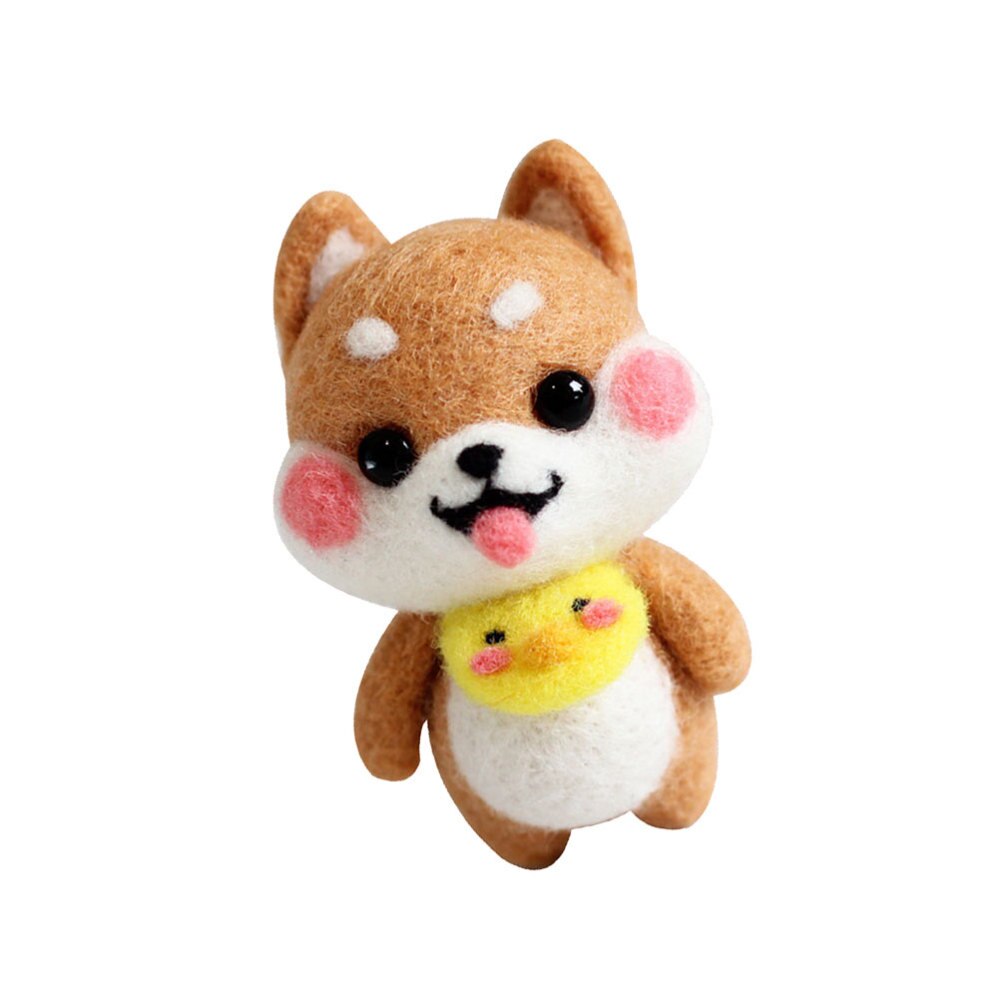 Divertido muñeco de felpa aguja para manualidades Kit de fieltro aguja de perforación accesorios de Material de felpa perro de dibujos animados DIY arte Carft para el hogar niños adultos Gif: Picture 5
