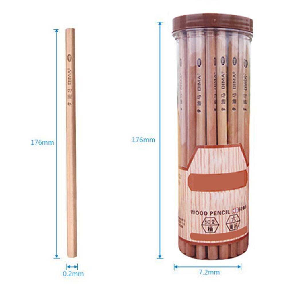 50 Pcs/lot HB Pencils Environment-friendly Non-toxic Graphite Pencils Students Stationery Supplies