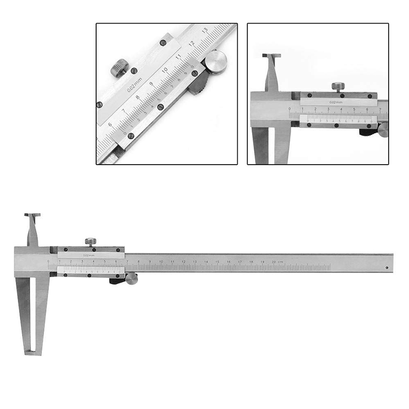 9-300mm/0.02 Long Claw Inside Groove Vernier Calipers Steel Inner Vernier Calipers Accuracy Measuring Tools