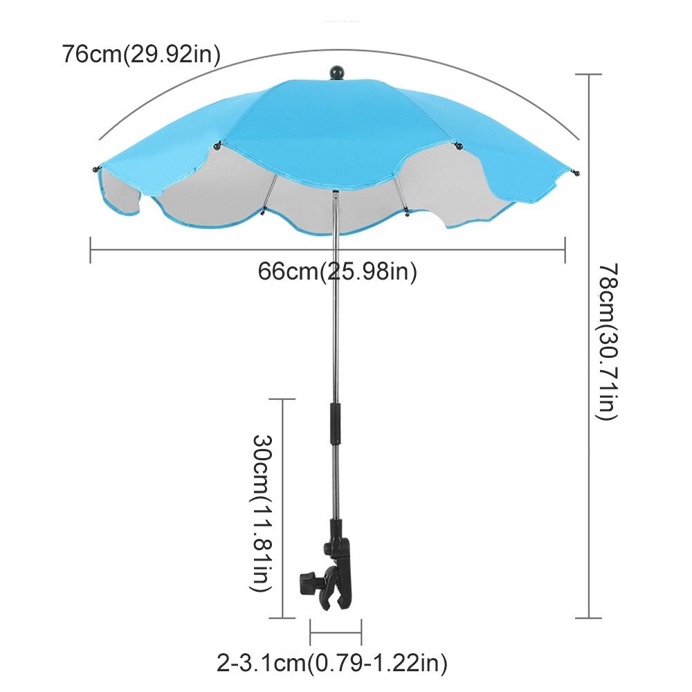 360° bambino passeggino pieghevole ombrello regolabile UV sole piovere protezione bambino carrozzina parasole all'aperto parasole Pushchair baldacchino