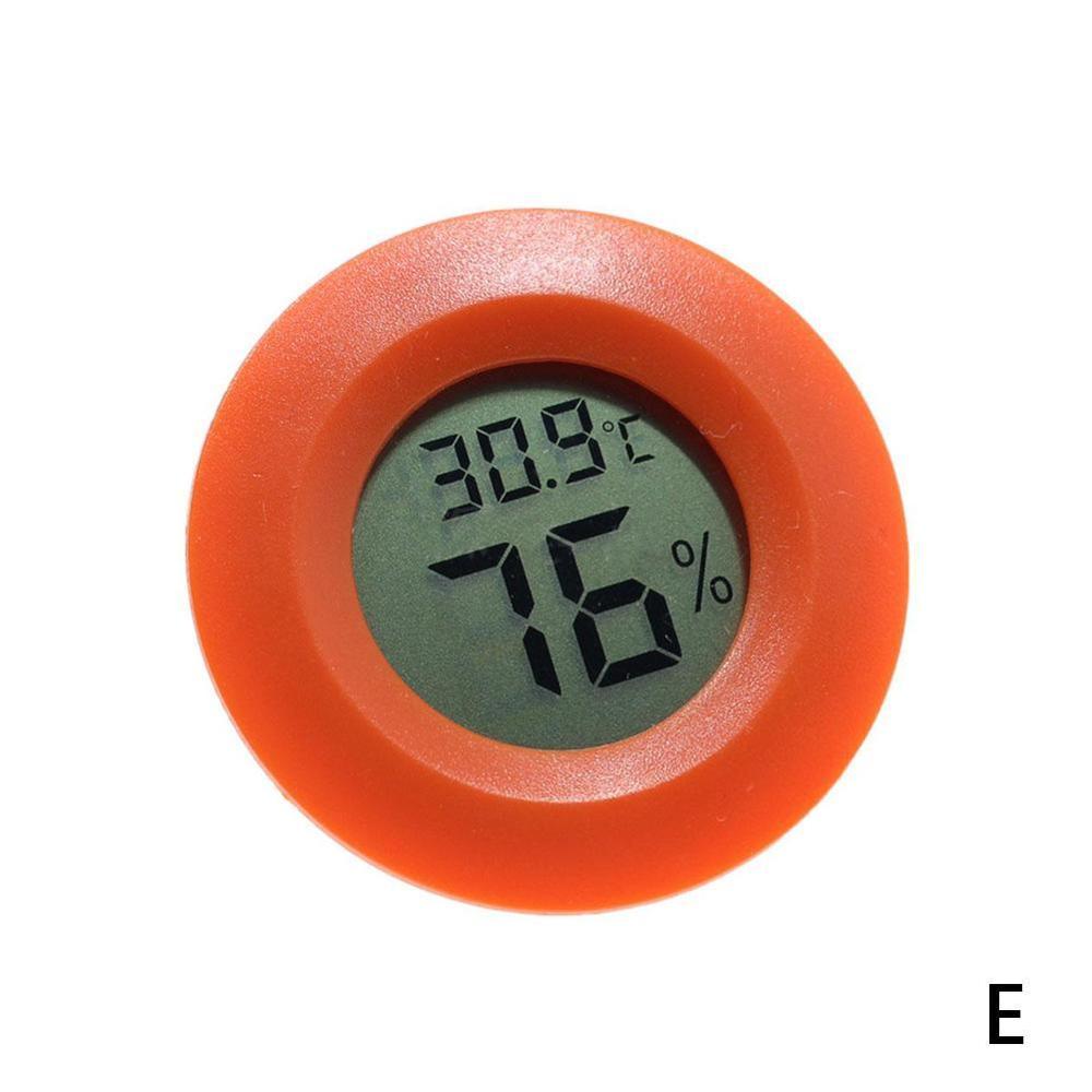 Mini LCD Thermometer Hygrometer Practical Digital Indoor Hygrometer LCD Humidity Round Mete Temperature Thermometer Display P0L7: Orange