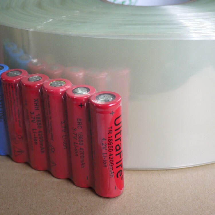 Bredde 85mm ( diameter 55mm) 18650 lipo batteripakke pvc krympeslange isoleret kuffert beskyttelsesdæksel flad pakke 1 meter