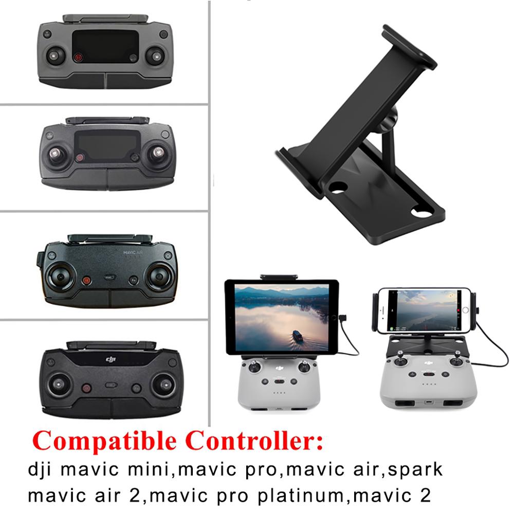 Dji mavic air 2/ mini /1/ pro /2/ air / gnist fjernbetjening telefon tablet skærm udvidelse holder beslag monteret klip front controller
