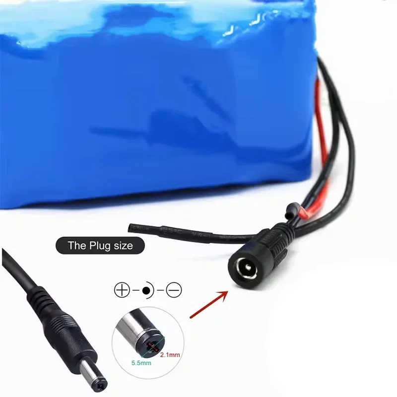 Pacote de bateria de lítio recarregável 18650 7S3P 29,4V 50Ah com BMS adequado para motores 24V - 29,4V + carregador 2A