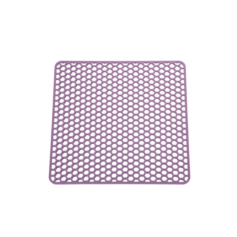 Silikonmatte, Spülbeckenschutz für sterben Unterseite der Küchenspüle, Geschirr und Glaswaren, schnelle Entleerung, Tischsets für sterben Küche, Trockenmatte für Geschirr: 90x40 cm / Lila