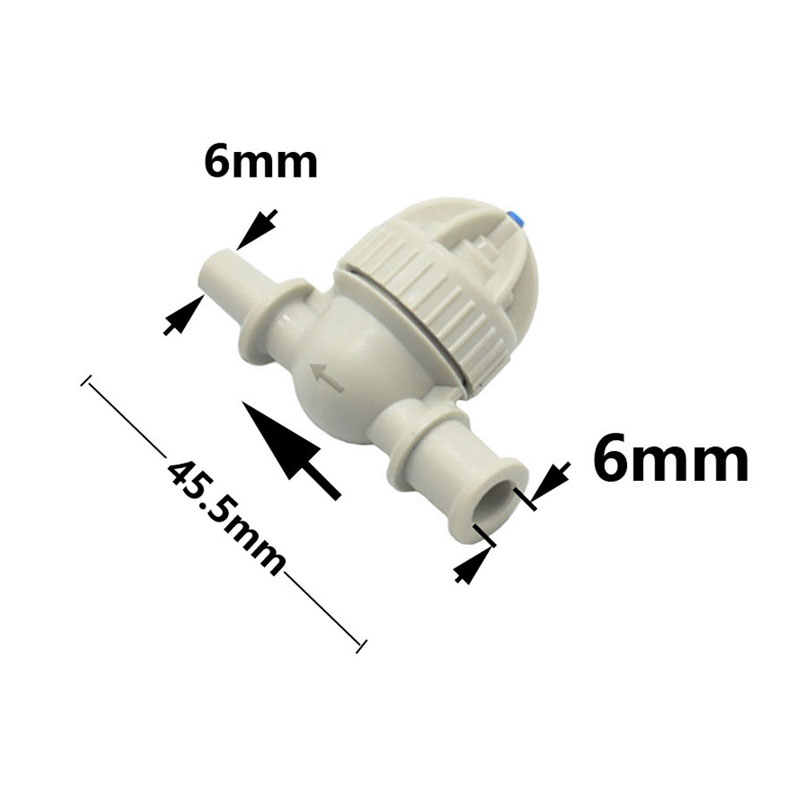 Anti drip misting valve Inner hole 6mm to 6mm Outer hole irrigation water valve for Greenhouse hanging sprinkler 100pcs
